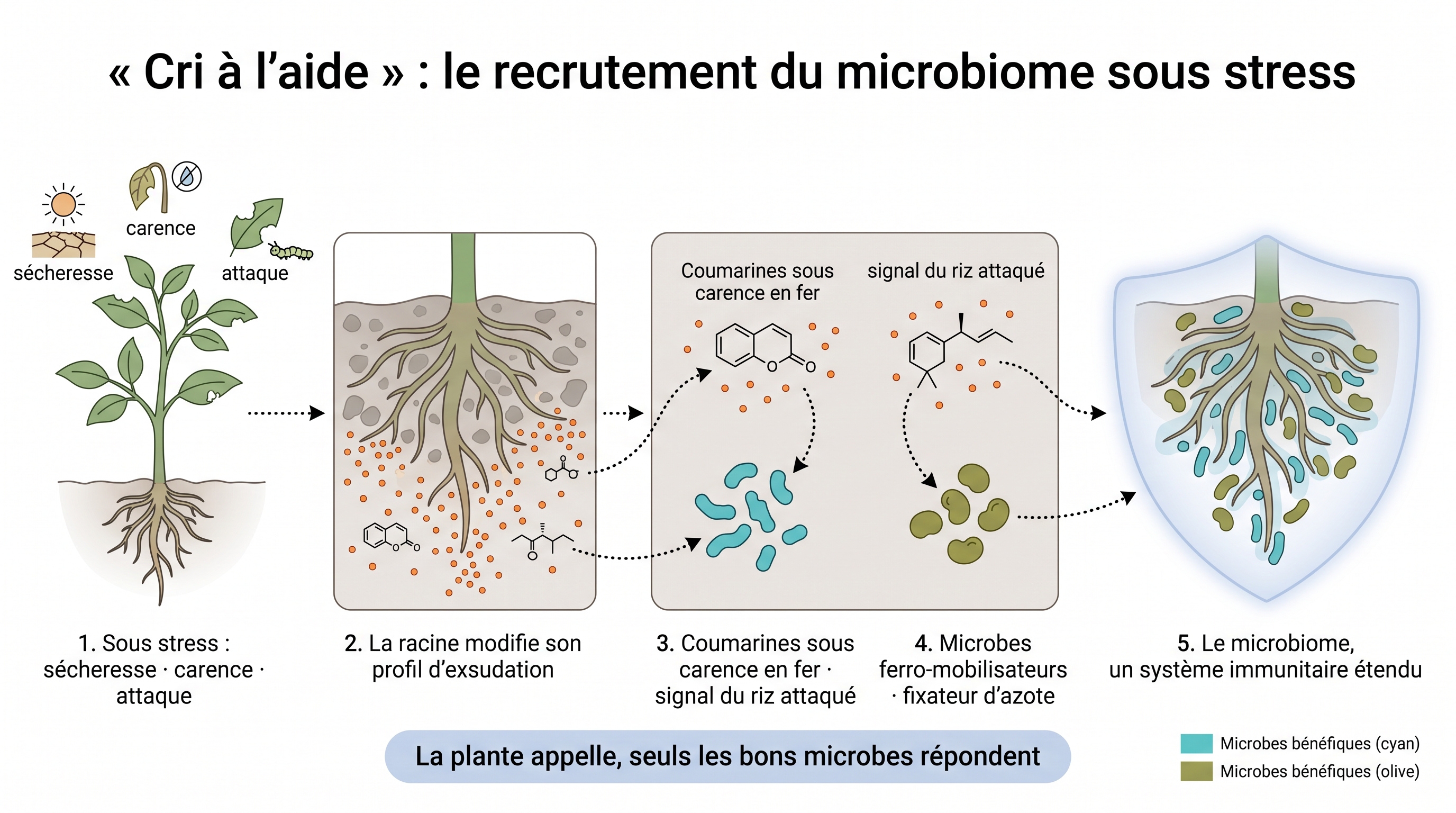Cry-for-help : recrutement stress-induit du microbiome