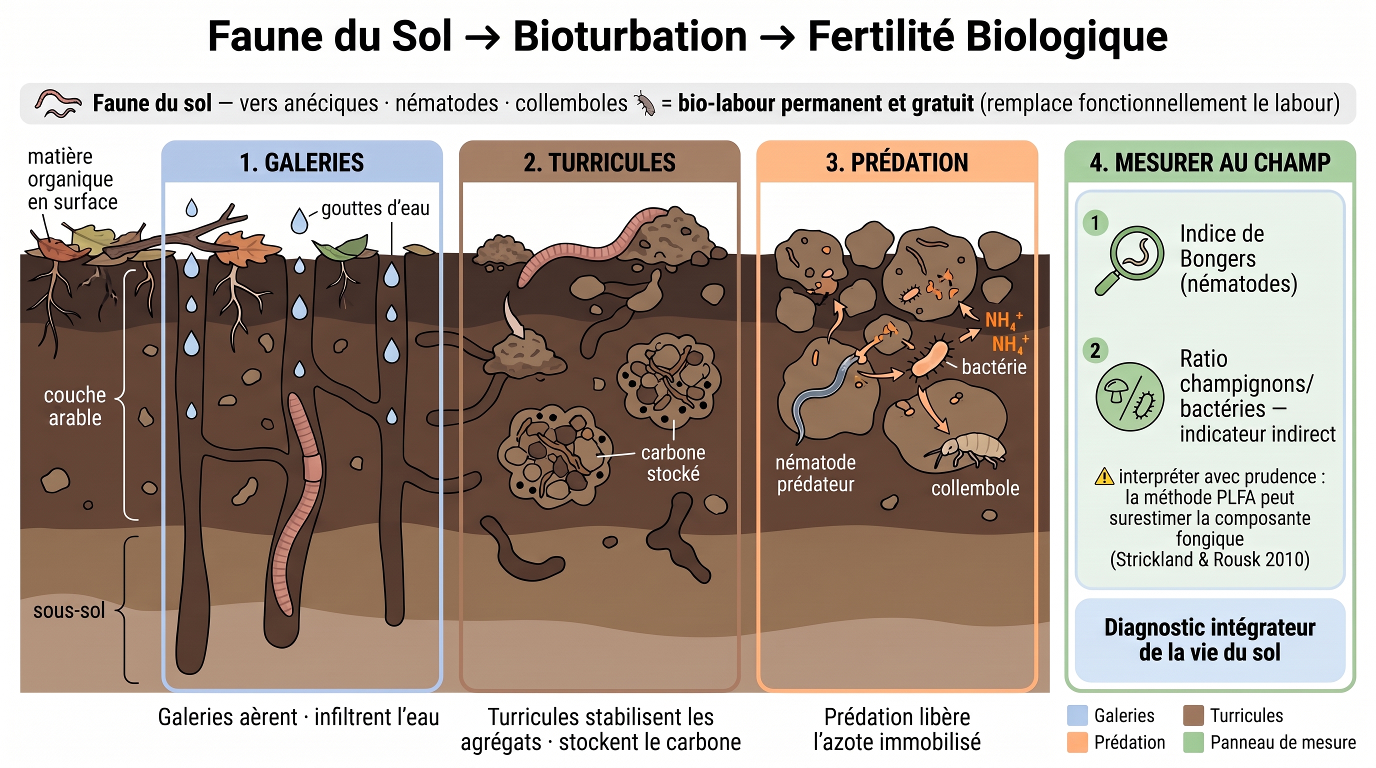 C9 — Faune du sol → Bioturbation → Fertilité biologique : le bio-labour