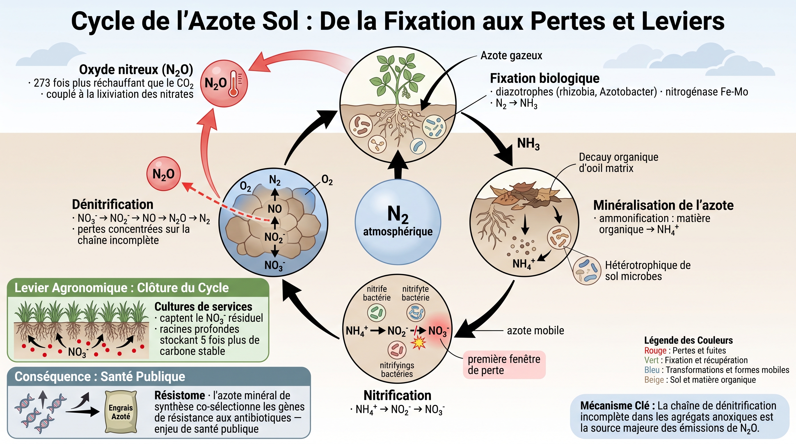 C10 — Cycle de l'azote : de la fixation symbiotique à la fuite N2O