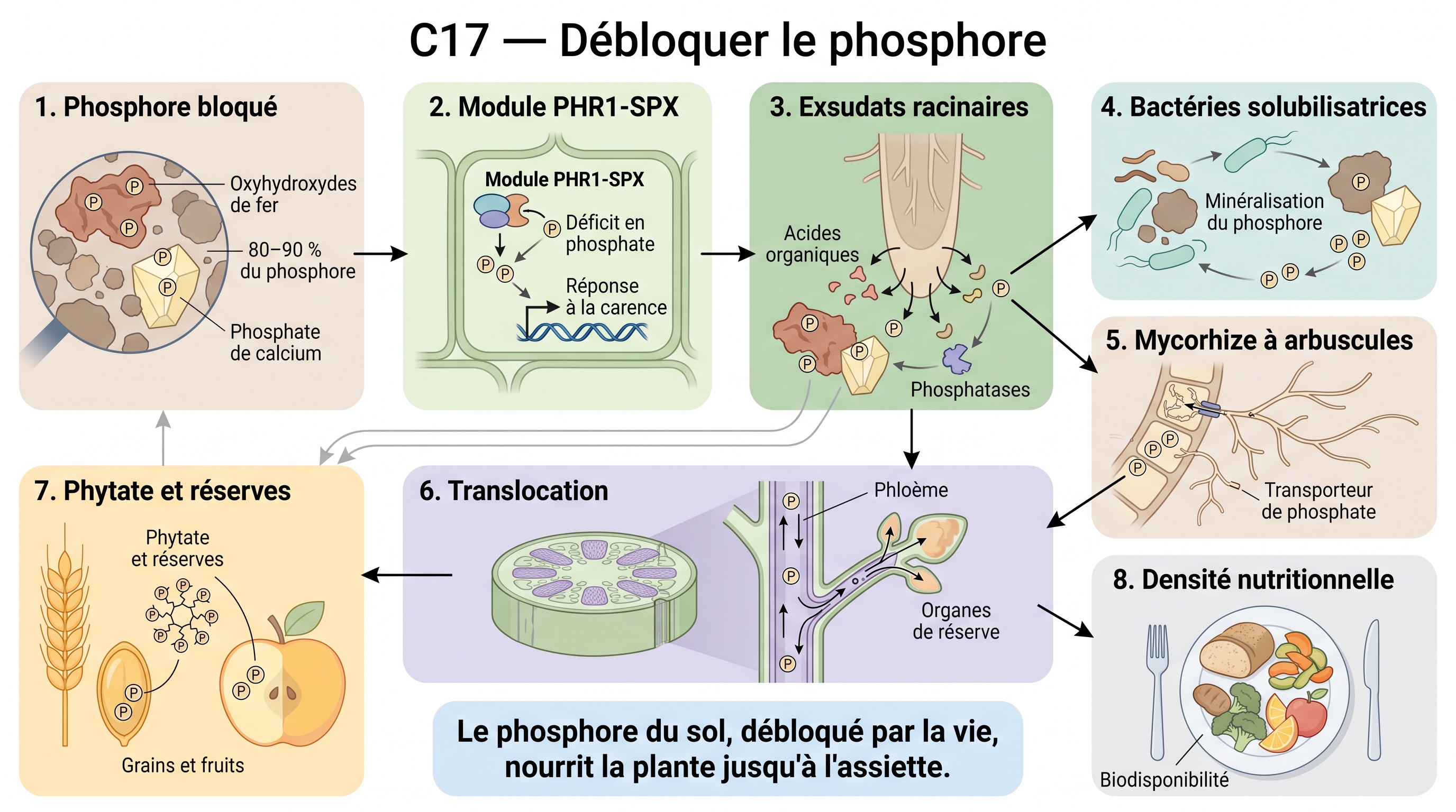 C17 — Cascade phosphore : du minéral inerte à l'os humain
