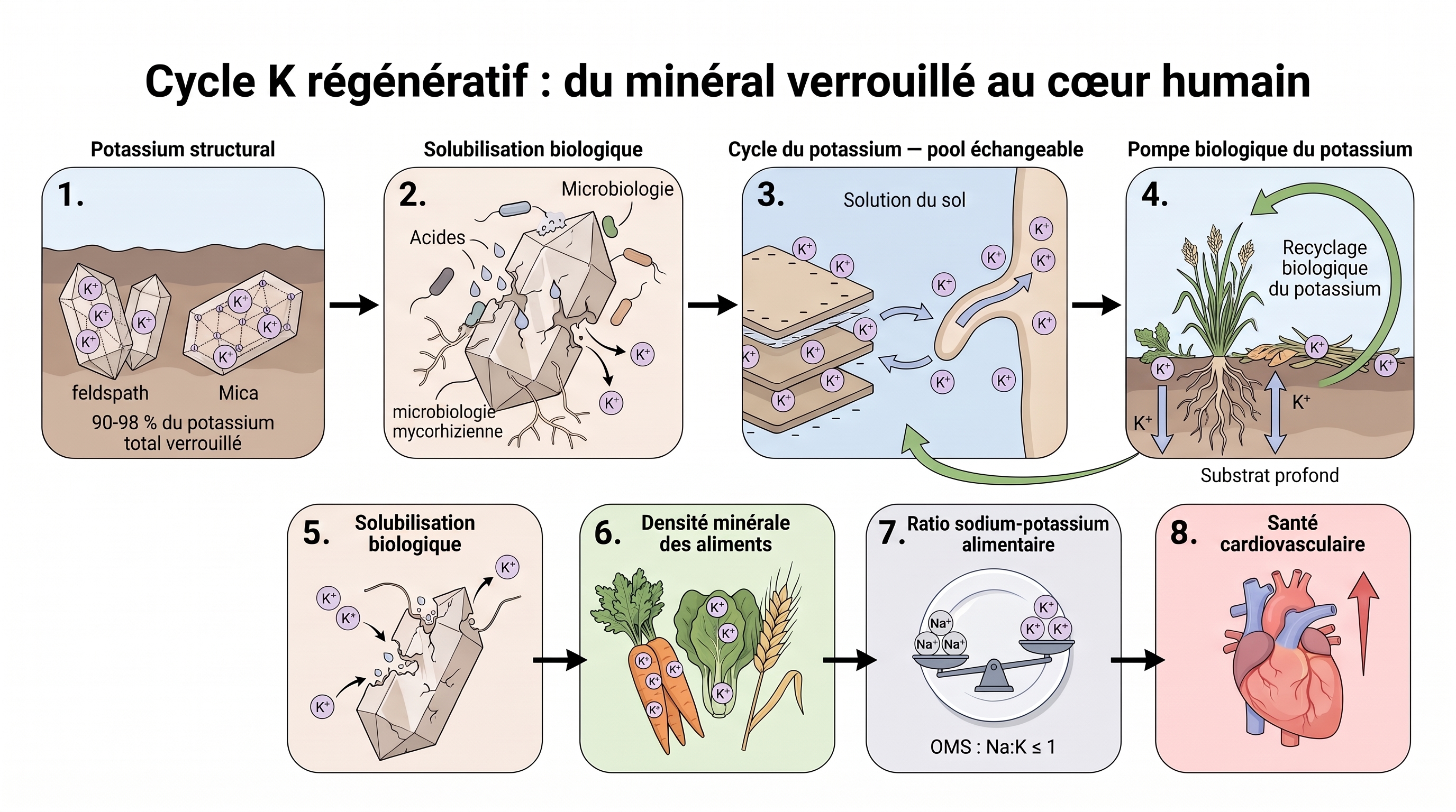 C29 — Cycle K régénératif : du minéral verrouillé au cœur humain
