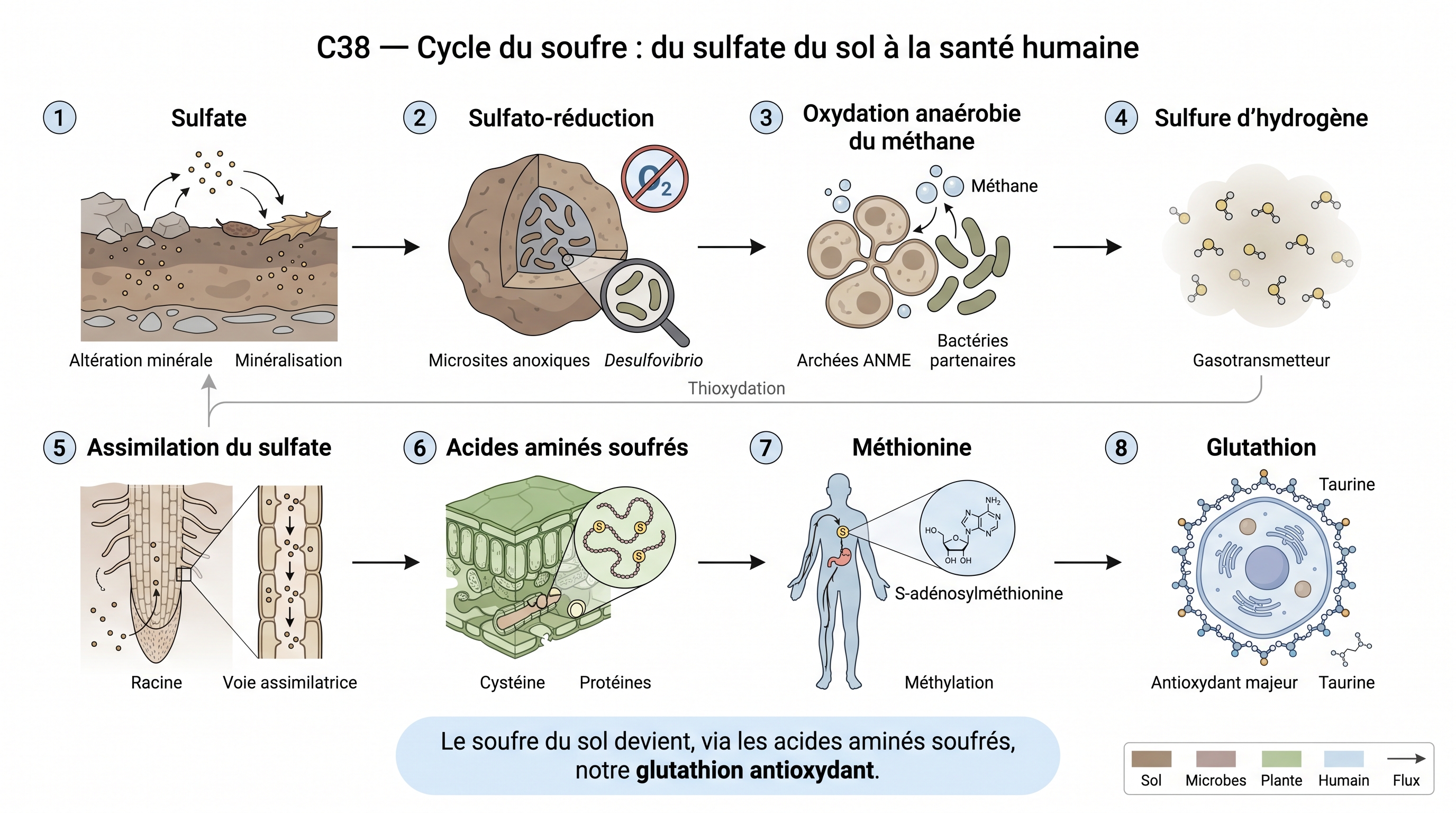 C38 — Cycle du soufre : du sulfate du sol à la santé humaine