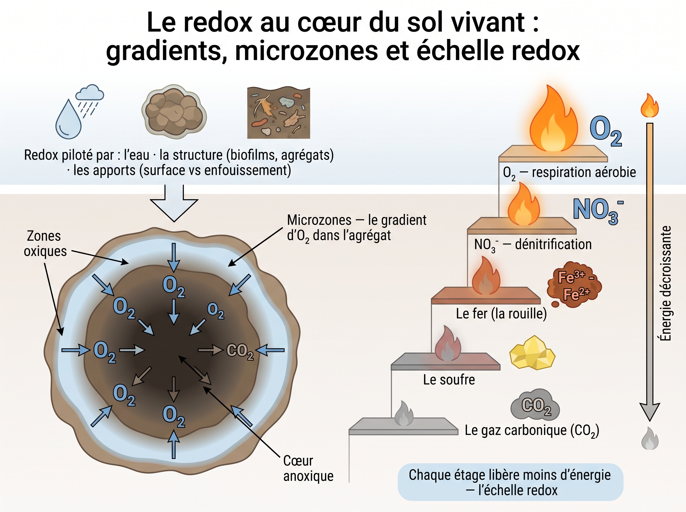 Redox central : gradients, microzones et 'redox ladder'